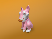 Load image into Gallery viewer, Sitting Dog Figure: Strawberry
