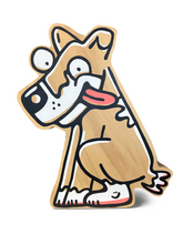 Load image into Gallery viewer, Sitting dog wood sculpture
